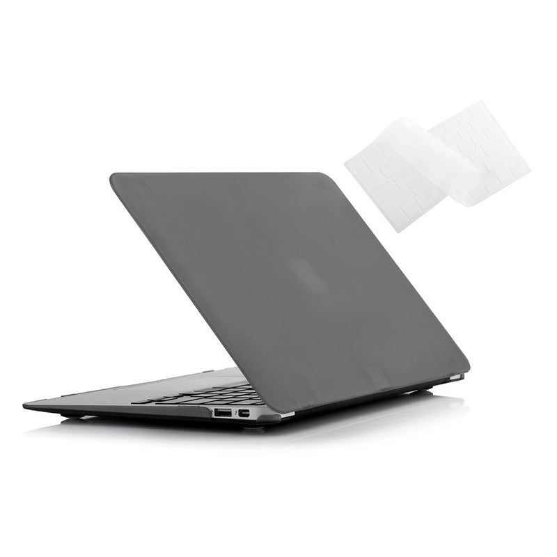 RUBAN Case Compatible with MacBook Air 13 Inch (Models: A1369 & A1466, Older Version 2010-2017 Release), Slim Snap On Hard Shell Protective Cover and Keyboard Cover, Grey - Image 1